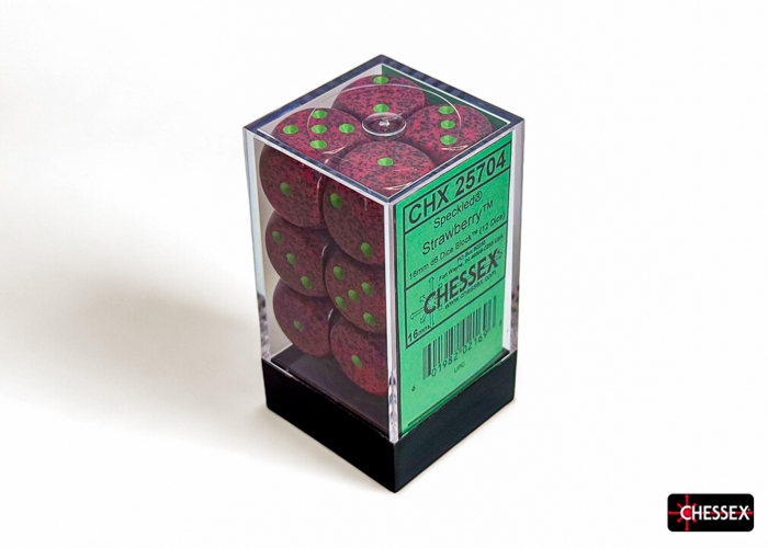 Speckled Strawberry 16mm d6 Dice Block (12 dice) - CHX25704
